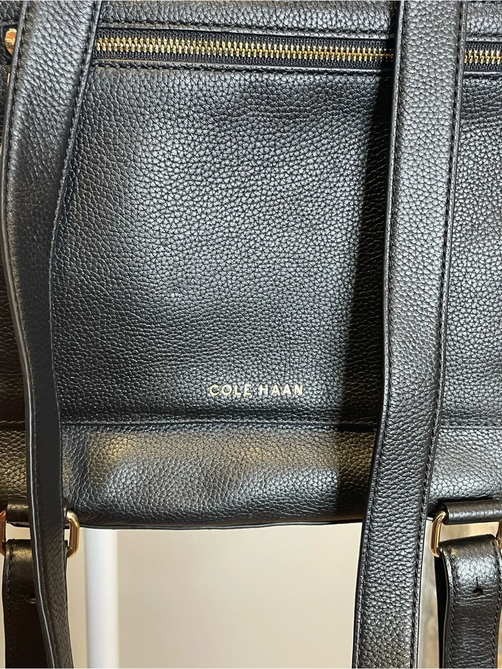 Cole Haan Grand Ambition Luxe Houndstooth Leather Backpack w Tablet Slot NWOT